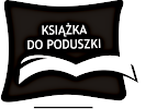 Książka do poduszki logo: open book symbol with text, representing apartments rental in Ustroń